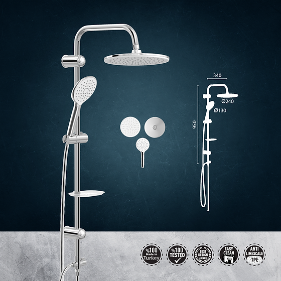 COLONNE DE DOUCHE DELUXE CHROME VALTEMO 5110