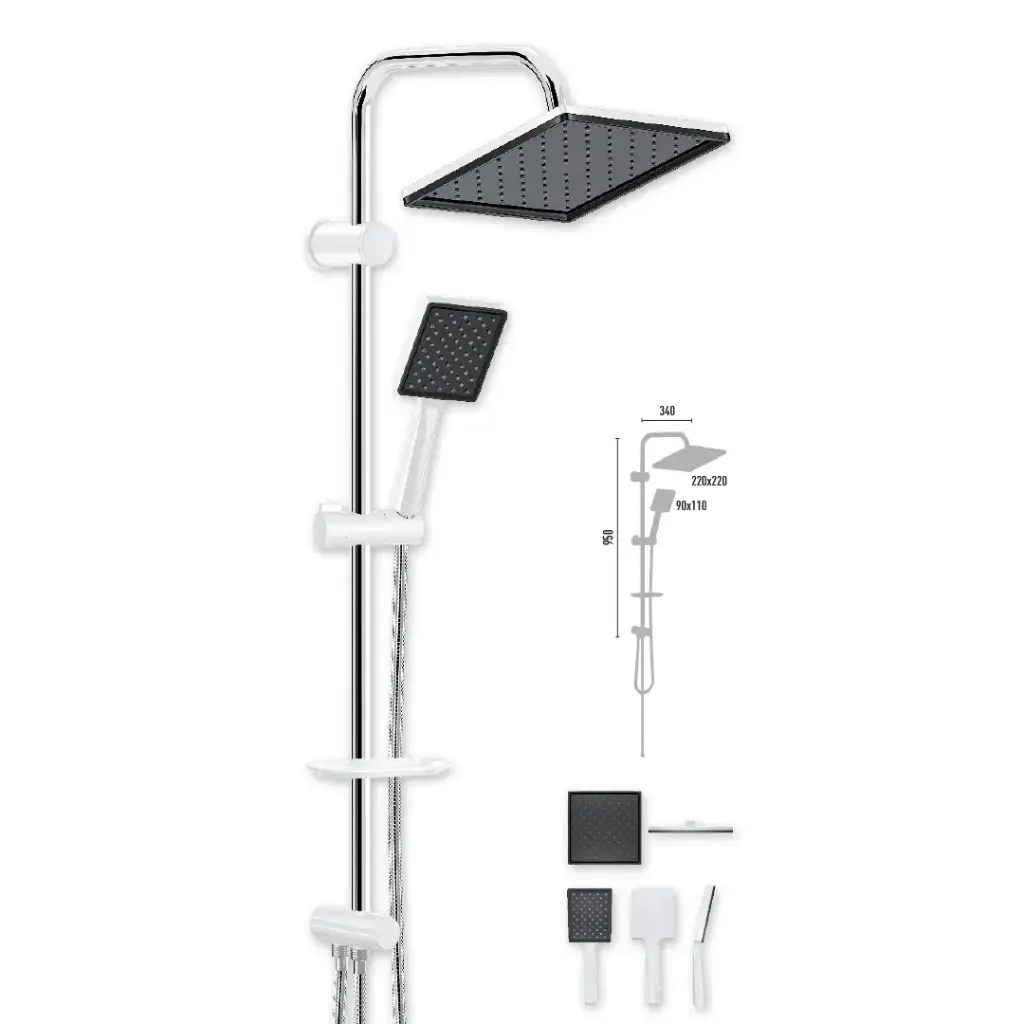 COLONNE DE DOUCHE RAINMAX JET NOIR VALTEMO 2224