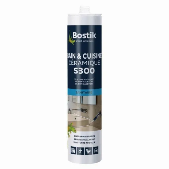 SILICONE TRANSPARENT SANITAIRE ET VITRAGE BOSTIK