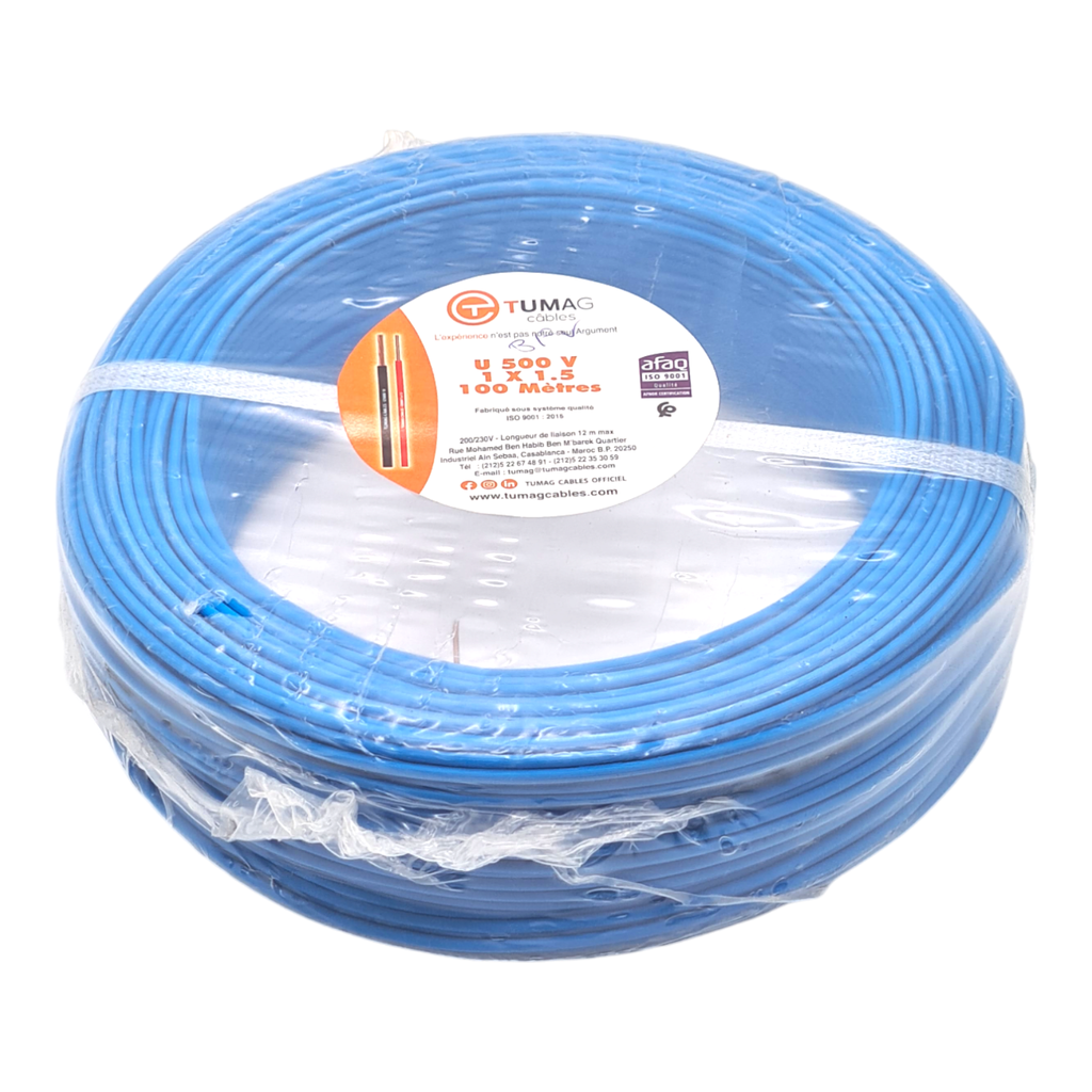 CABLES U500 1.5 BLEU TUMAG