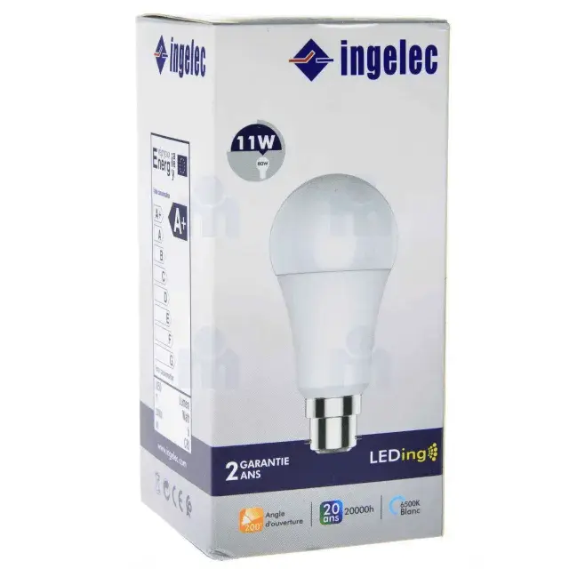 AMPOULE B22 LED 11W BLANC INGELEC