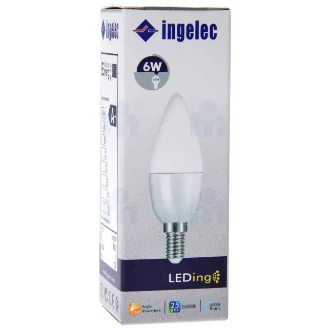 AMPOULE E14 LED 6W BLANC INGELEC