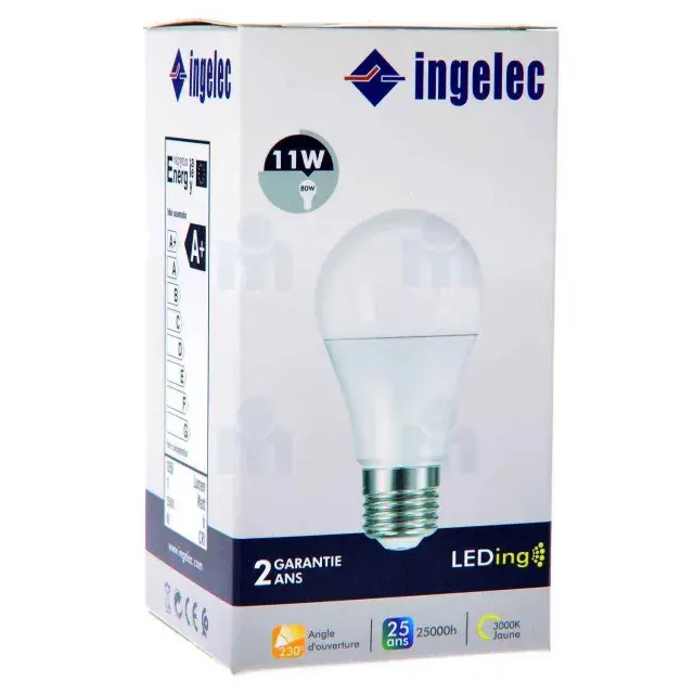 AMPOULE E27 LED 11W JAUNE INGELEC