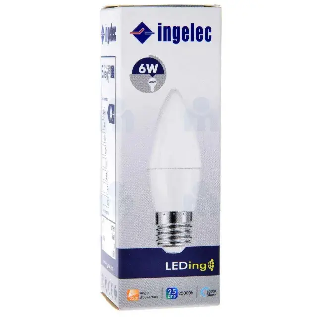 AMPOULE E27 LED 6W BLANC INGELEC