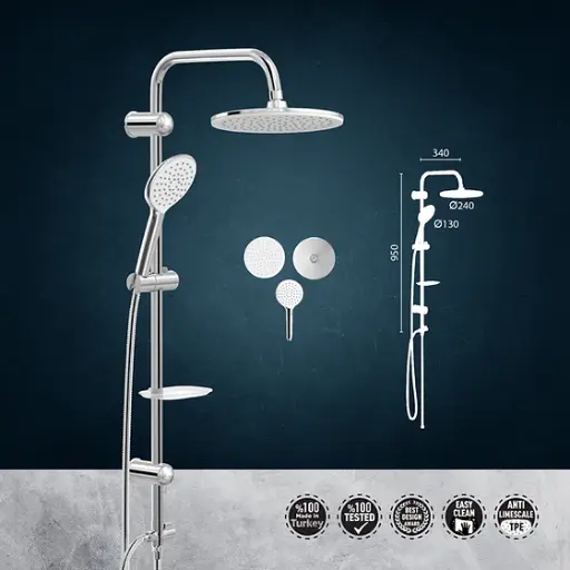 [SANAS0002] COLONNE DE DOUCHE DELUXE CHROME VALTEMO 5110